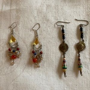 2 pairs Vintage pierced earrings, from 70-80’s.